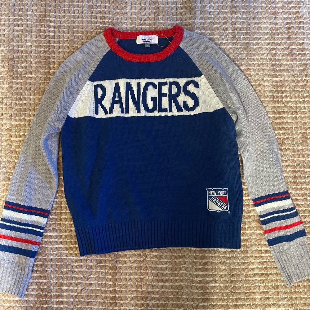 Touch by Alyssa Milano Blue and Gray Rangers Sweater